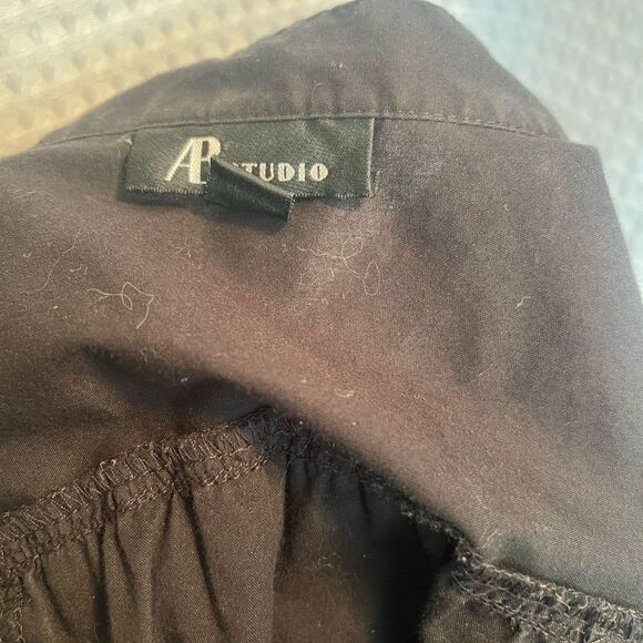 AB Studio Vintage Style Button down top Corporate Goth - Picture 8 of 8